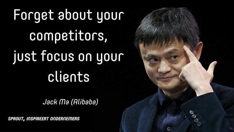 "Esqueça seus concorrentes e foque nos resultados dos seus cliente" Jack Ma, fundador do Alibaba